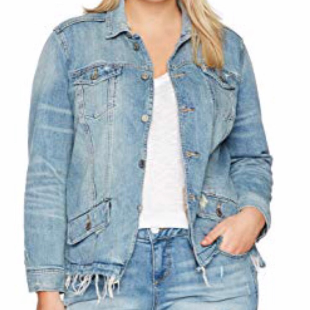 Lucky Brand Distressed Denim Jacket
